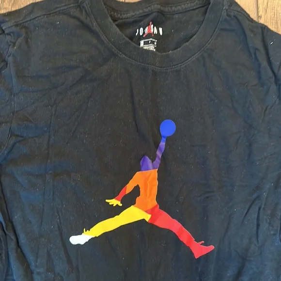 MENS JORDAN BLACK SHORT SLEEVE TSHIRT SMALL - Picture 3 of 3